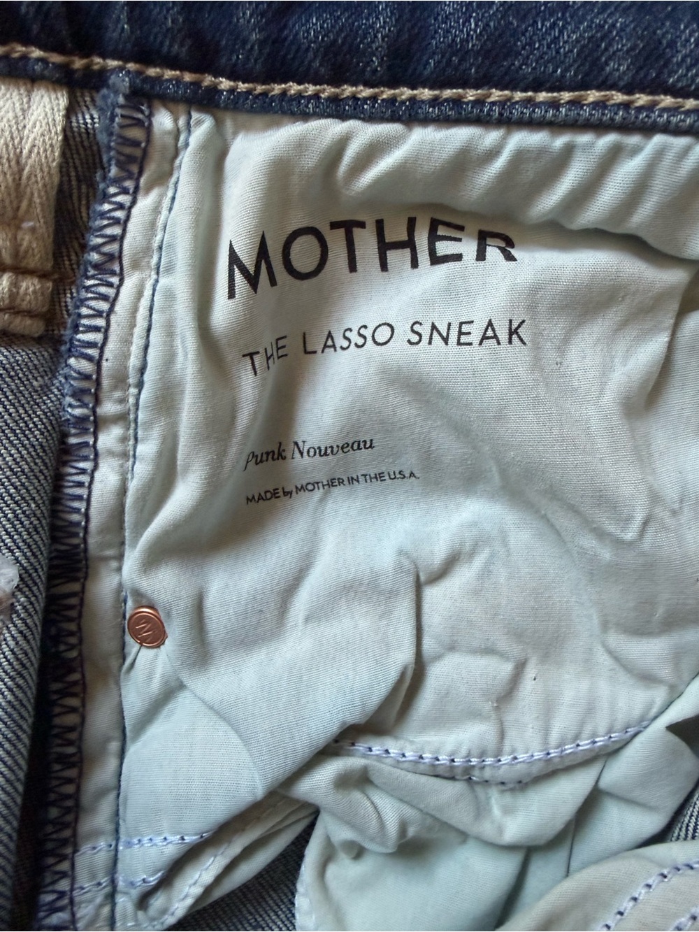 MOTHER Superior The Lasso sneak jeans  in punk nouveau Size 31 NWT - Picture 6 of 7